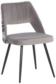Conjunto de 2 cadeiras em veludo cinzento ANSLEY Beliani