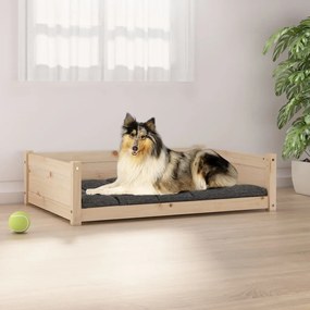 Cama para cães 95,5x65,5x28 cm madeira de pinho maciça