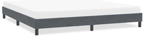 vidaXL Estrutura de cama sem colchão 200x210 cm veludo cinzento-escuro