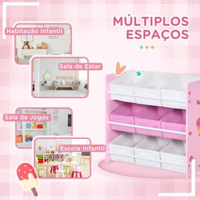 ZONEKIZ Estante para Brinquedos com 9 Caixas de Tecido não Tecido Amov