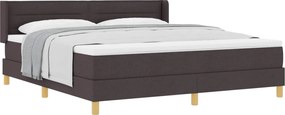 vidaXL Cama Box com colchão Marrom Escuro 200 x 180 cm Poliéster
