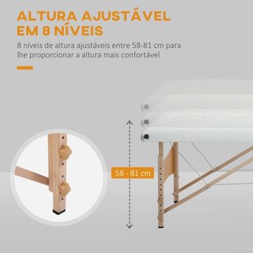 Marquesa de Massagem Dobrável Mesa de Massagem Portátil com Apoio para