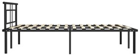 Estrutura de cama 140x200 cm metal preto