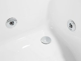 Banheira de hidromassagem de canto versão à direita em acrílico branco com LED 160 x 113 cm PARADISO Beliani