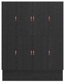 Estrado de Cama com Arrumação Carvalho Preto 200x200 cm