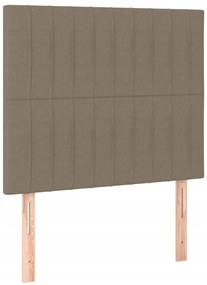 Cama com molas/colchão 80x200 cm tecido castanho-acinzentado