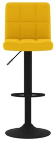 Bancos de bar 2 pcs veludo amarelo mostarda