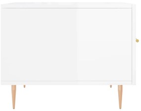 Mesas de centro 2 pcs 50x50x40 cm branco brilhante