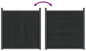 Painel de vedação WPC 180x186 cm cinza