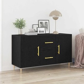 Buffet vidaXL Preto Carvalho 100x36x60 cm Madeira de Engenharia