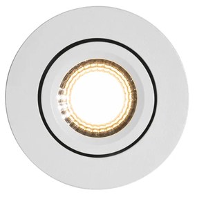 Foco embutido branco inclinável 6,5 cm com LED IP54 ultrafino - Pupil Moderno