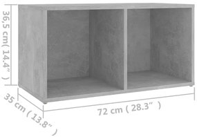 Móvel de TV 72x35x36,5 cm contraplacado cinzento cimento