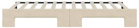 Sofá-cama com gavetão 100x200 cm tecido cor creme