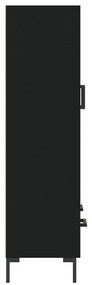 Aparador alto 69,5x31x115 cm derivados de madeira preto