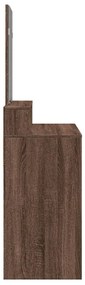 Toucador com espelho 80x41x144,5 cm carvalho castanho