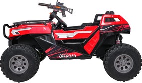 Buggy elétrico para Crianças 3 a 9 anos 24V, 2 lugares Rodas de espuma EVA, PROSPECTOR 4x4 STRONG Vermelho