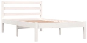Estrutura de cama solteiro 90x190 cm pinho maciço branco