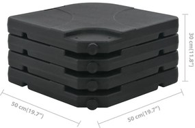 Guarda-sol de jardim com base portátil cinzento-acastanhado