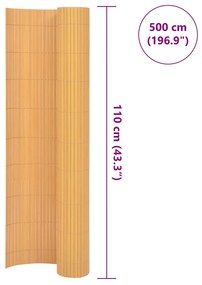 Cerca de jardim dupla face 110x500 cm amarelo