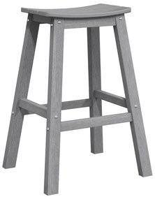 Banquetas 2 pcs Cinzento-Claro HDPE