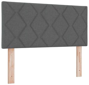 Cabeceira LED vidaXL com Design de Blocos de Diamante Cinza Escuro 100
