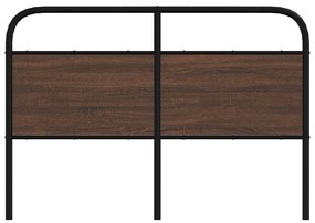 Cabeceira de cama 120cm derivados madeira/aço carvalho castanho