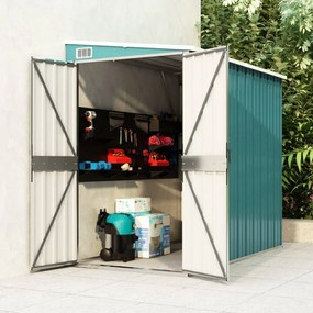 vidaXL Abrigo suspenso p/ jardim 118x194x178 cm aço galvanizado verde
