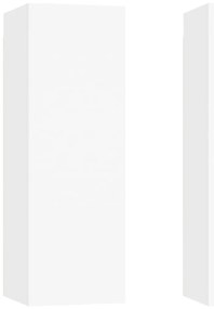 Conjunto móveis de TV 6 pcs madeira processada branco