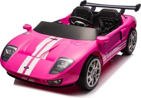 Carro elétrico para Crianças 24V 4x4 Ford GT Rodas Espuma EVA, assento couro ecológico Rosa