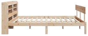 Cama sem colchão 140x190 cm madeira de pinho maciça