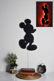 Iluminação Decorativa LED Mickey Mouse – Vermelho – 32 x 50 cm