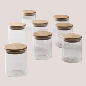 Conjunto De 8 Frascos Ø8 Cm De Vidro Seyne Transparente - Sklum