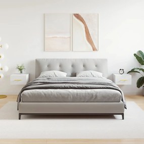 vidaXL Mesas de cabeceira montagem na parede 2 pcs 35x35x20 cm branco