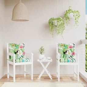 vidaXL Almofadões para cadeira de encosto baixo 2 pcs tecido multicor