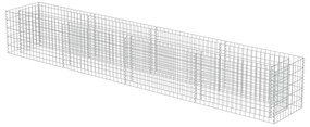 Canteiro elevado/cesto gabião 360x50x50 cm aço galvanizado