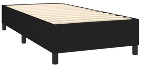 Cama com molas/colchão 80x200 cm tecido preto