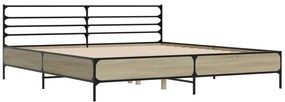 Estrutura de cama 180x200 cm derivados madeira/metal