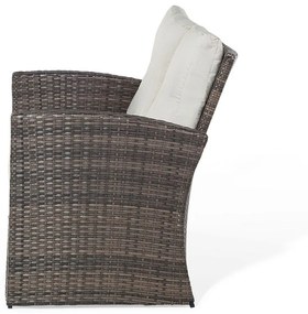 Conjunto de jardim em rattan castanho com 4 lugares LUCA Beliani