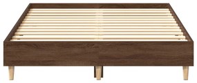 Estrutura de cama sem colchão 120x190 cm carvalho castanho