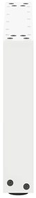 Pés para mesa de centro em formato de U, 2 peças, branco, 50x(30-31) c