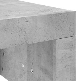 Mesa de centro 102x50x36 madeira processada cinza cimento