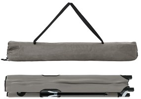 Cama Dobrável com Saco de Transporte Cinza 600D