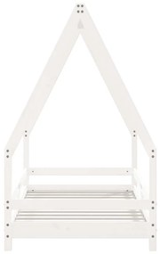Estrutura de cama infantil 80x160 cm pinho maciço branco