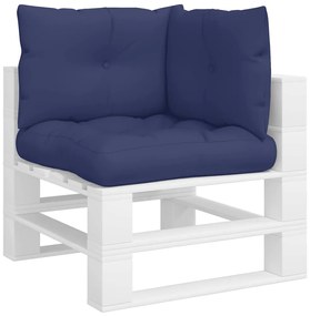 Almofadões p/ sofá de paletes 3 pcs tecido oxford azul-marinho