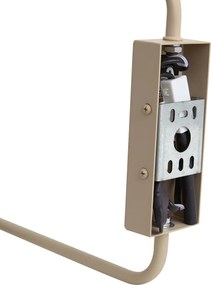 Candeeiro de Parede Moderno Taupe com Interior Dourado Ajustável 2 Luzes - Lune