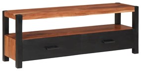 vidaXL Gabinete de mídia com gaveta Castanho 110 x 30 x 40 cm