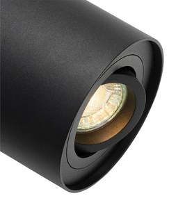LED Foco de teto inteligente preto ajustável com Wi-Fi GU10 - Rondoo up Moderno
