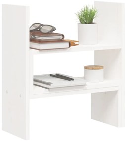 Suporte para monitor (39-72)x17x43 cm pinho maciço branco