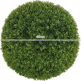 Conjunto de 2 bolas artificiais com 40 cm (VASOS NÃO INCLUIDOS), para decoração de interiores ou exteriores, verde