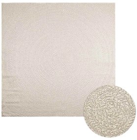 Tapete ZIZUR creme 240x240cm aspeto de juta interior e exterior